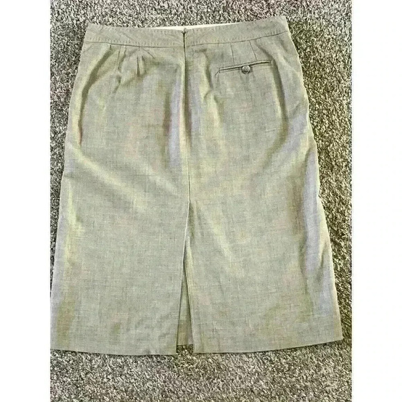 Tan Banana Republic Stretch Pencil Skirt Front Pockets Back Zip Size 8 - Picture 2 of 6